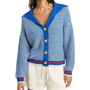 TROVATA savannah cardigan in blue stripe